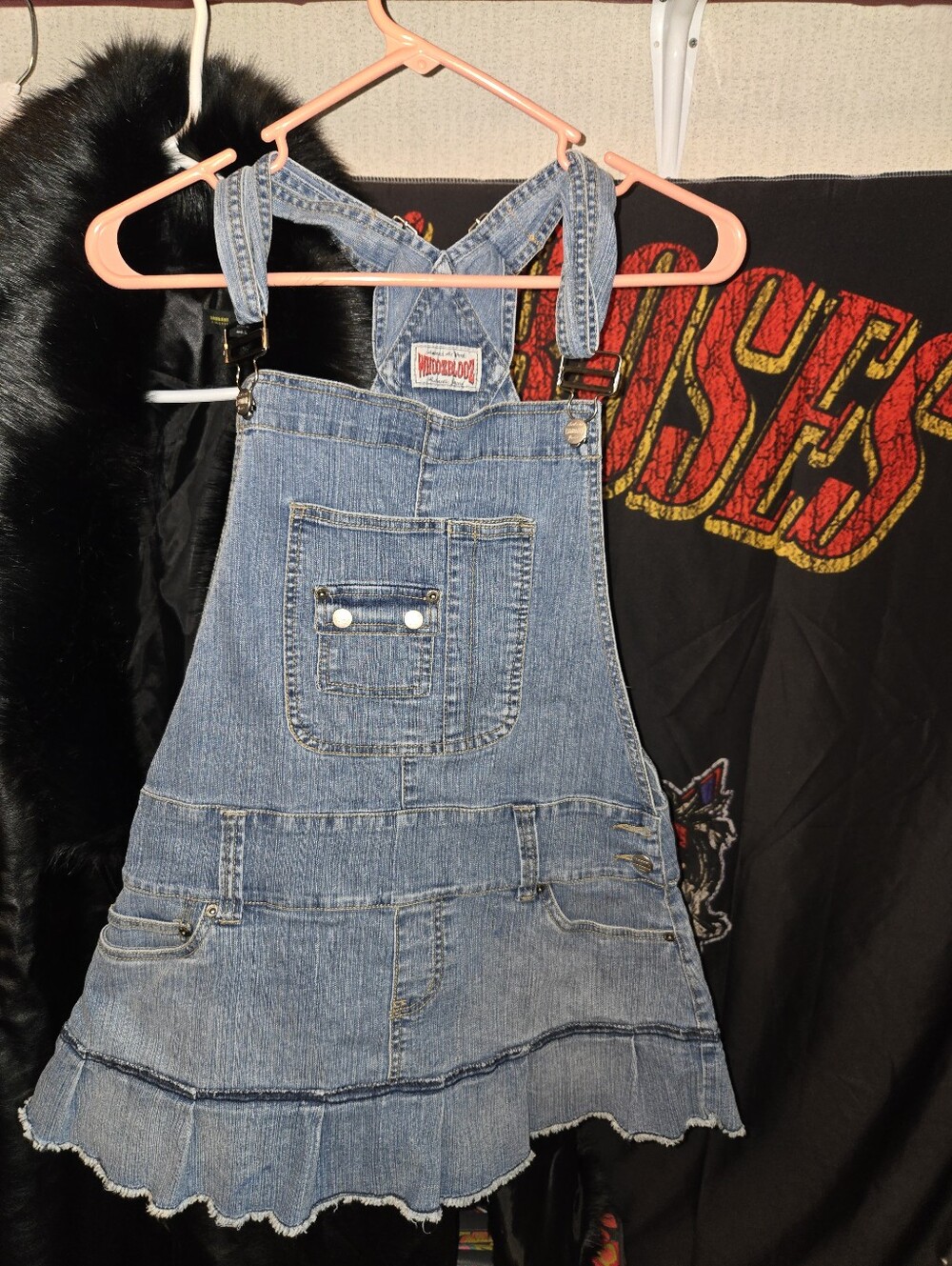 Wrangler Blue Denim Pinafore Dress